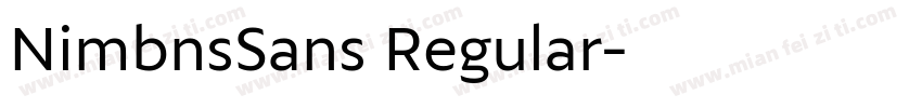 NimbnsSans Regular字体转换